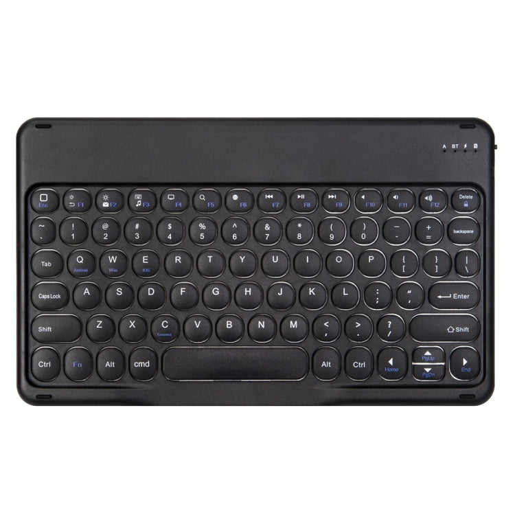 Round Cap Bluetooth Keyboard Leather Case with Pen Slot for Samsung Galaxy Tab S6 Lite, Specification:without Touchpad(Black+Black Keyboard) - Samsung Keyboard by buy2fix | Online Shopping UK | buy2fix