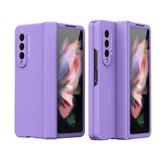 For Samsung Galaxy Z Fold3 5G 360 Full Body Hinge Flip Phone Case(Purple) - Galaxy Phone Cases by buy2fix | Online Shopping UK | buy2fix