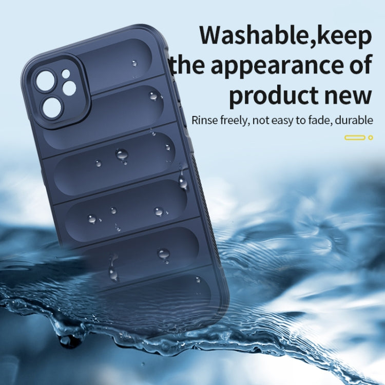 For iPhone 11 Magic Shield TPU + Flannel Phone Case (Dark Blue) - iPhone 11 Cases by buy2fix | Online Shopping UK | buy2fix