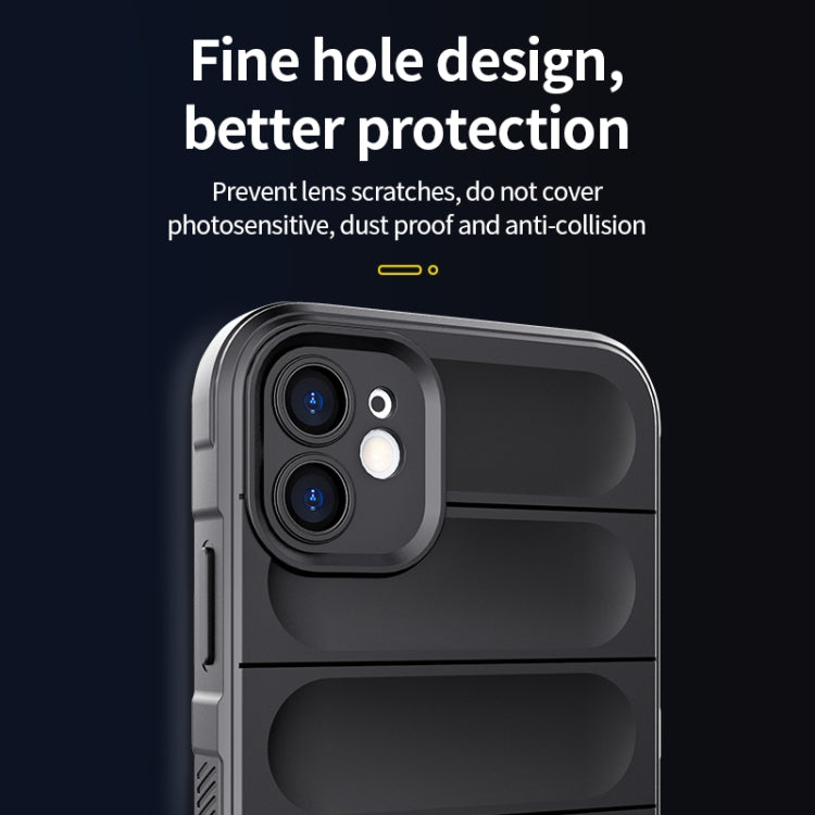 For iPhone 11 Magic Shield TPU + Flannel Phone Case (Dark Blue) - iPhone 11 Cases by buy2fix | Online Shopping UK | buy2fix