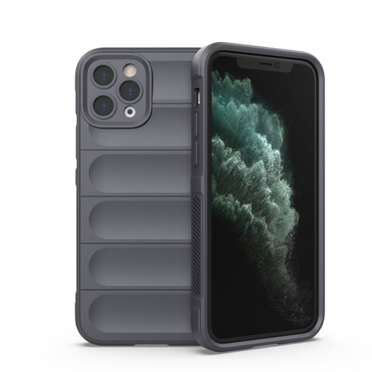 For iPhone 11 Pro Max Magic Shield TPU + Flannel Phone Case (Dark Grey) - iPhone 11 Pro Max Cases by buy2fix | Online Shopping UK | buy2fix