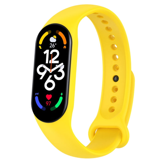 For Xiaomi Mi Band 7 / 7NFC / 6 / 6 NFC / 5 / 5 NFC / Amazfit Band 5 Official Silicone Watch Band(Yellow) - Watch Bands by buy2fix | Online Shopping UK | buy2fix