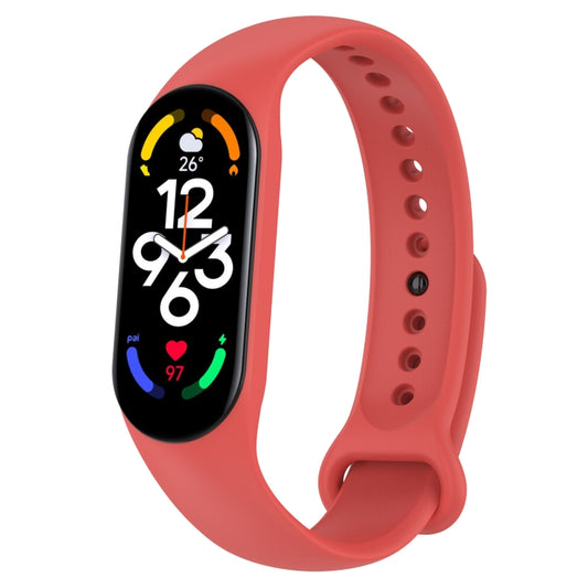 For Xiaomi Mi Band 7 / 7NFC / 6 / 6 NFC / 5 / 5 NFC / Amazfit Band 5 Official Silicone Watch Band(True Red) - Watch Bands by buy2fix | Online Shopping UK | buy2fix