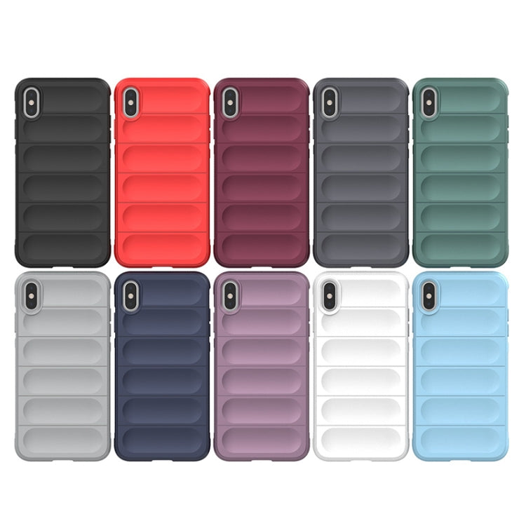 For iPhone X / XS Magic Shield TPU + Flannel Phone Case(Dark Grey) - More iPhone Cases by buy2fix | Online Shopping UK | buy2fix