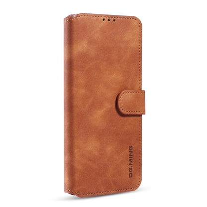 For Galaxy S20+ DG.MING Retro Oil Side Horizontal Flip Case with Holder & Card Slots & Wallet(Brown) - Galaxy Phone Cases by DG.MING | Online Shopping UK | buy2fix