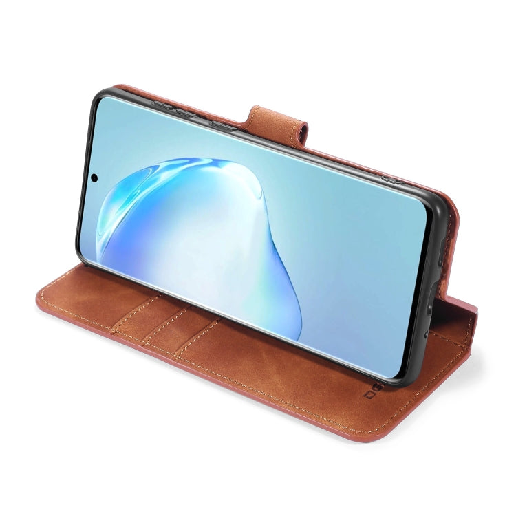 For Galaxy S20+ DG.MING Retro Oil Side Horizontal Flip Case with Holder & Card Slots & Wallet(Brown) - Galaxy Phone Cases by DG.MING | Online Shopping UK | buy2fix