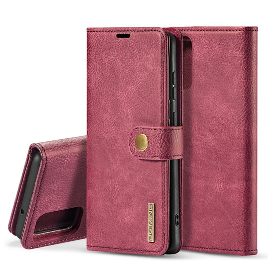 For Galaxy S20+ DG.MING Crazy Horse Texture Flip Detachable Magnetic Leather Case with Holder & Card Slots & Wallet(Red) - Galaxy Phone Cases by DG.MING | Online Shopping UK | buy2fix