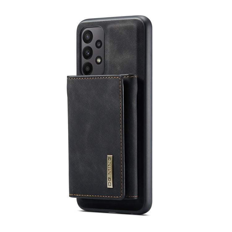 For Samsung Galaxy A23 5G DG.MING M1 Series 3-Fold Multi Card Wallet Phone Case(Black) - Galaxy Phone Cases by DG.MING | Online Shopping UK | buy2fix