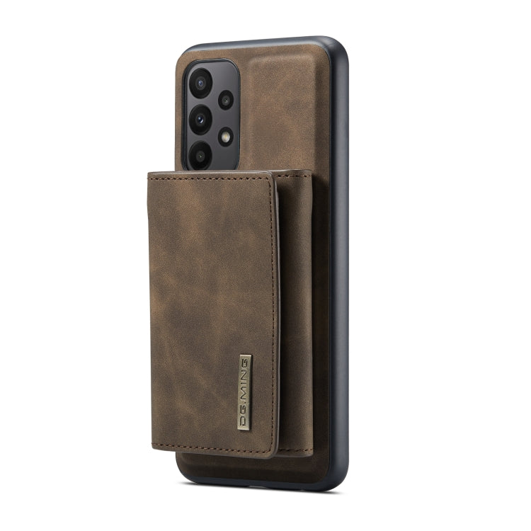 For Samsung Galaxy A23 5G DG.MING M1 Series 3-Fold Multi Card Wallet Phone Case(Coffee) - Galaxy Phone Cases by DG.MING | Online Shopping UK | buy2fix