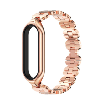 For Xiaomi Mi Band 5 / 6 MIJOBS Bone Chain Double Hole Metal Watch Band(Rose Gold) - Watch Bands by MIJOBS | Online Shopping UK | buy2fix