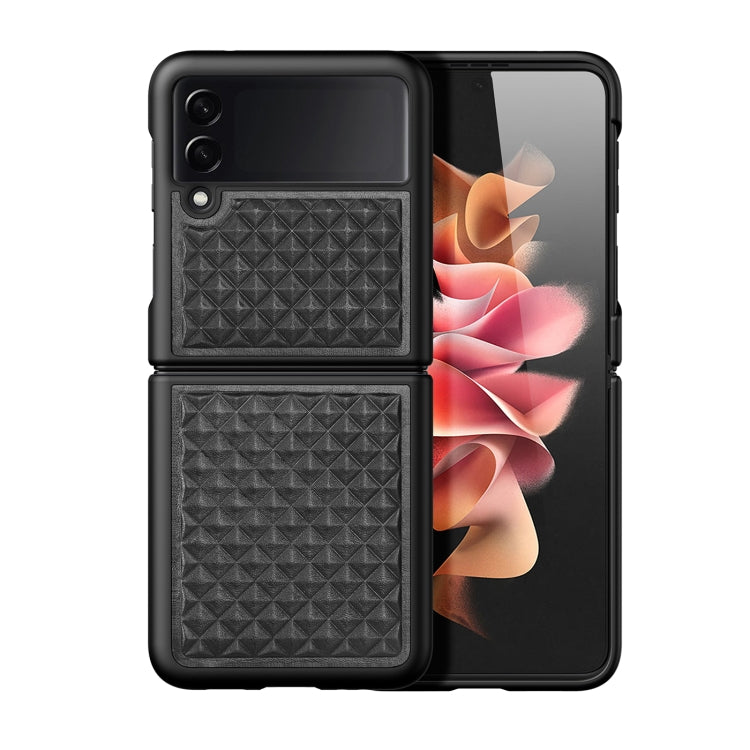 For Samsung Galaxy Z Flip3 5G DUX DUCIS Venice Series Shockproof Genuine Leather Phone Case(Black) - Galaxy Phone Cases by DUX DUCIS | Online Shopping UK | buy2fix