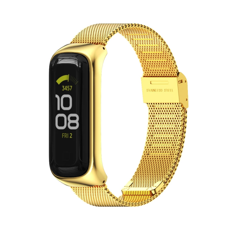 For Samsung Galaxy Fit 2 MIJOBS Milan Buckle Stainless Steel Watch Band(Gold) - Watch Bands by MIJOBS | Online Shopping UK | buy2fix