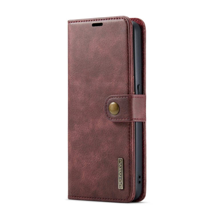 For OnePlus Ace & 10R DG.MING Crazy Horse Texture Detachable Magnetic Leather Phone Case(Red) - OnePlus Cases by DG.MING | Online Shopping UK | buy2fix