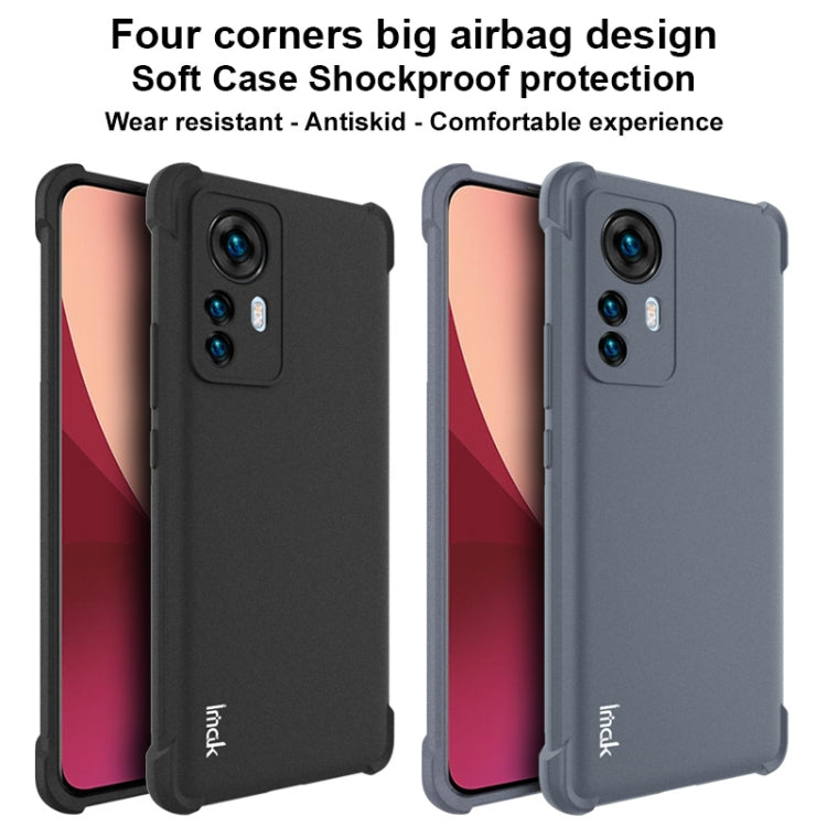 For Xiaomi 12 Pro IMAK All-inclusive Shockproof Airbag TPU Phone Case with Screen Protector (Matte Black) - Xiaomi Cases by imak | Online Shopping UK | buy2fix