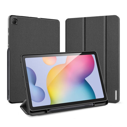 For Galaxy Tab S6 Lite 10.4 inch / S6 Lite 2024 DUX DUCIS Domo Series Horizontal Flip Magnetic PU Leather Case with Three-folding Holder & Pen Slot & Sleep / Wake-up Function(Black) - Tab S6 Lite P610 / P615 by DUX DUCIS | Online Shopping UK | buy2fix