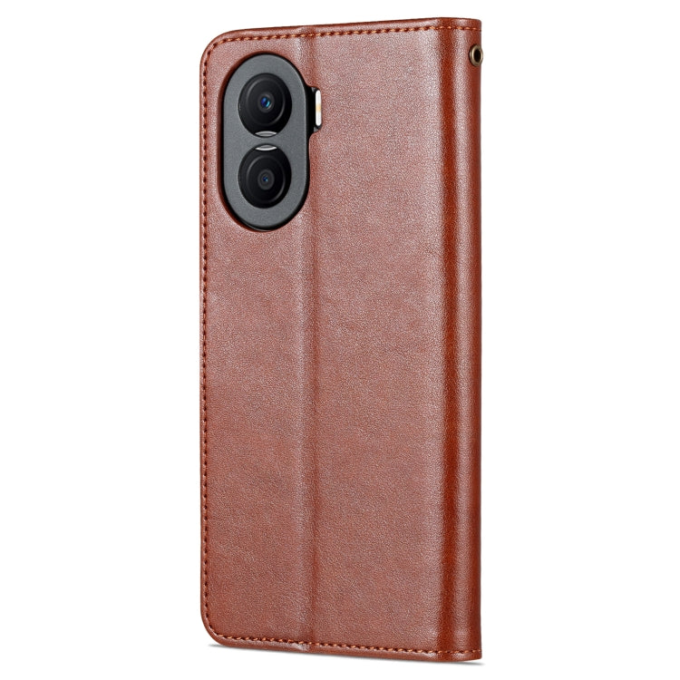 For Honor X40i AZNS Sheepskin Texture Flip Leather Phone Case(Brown) - Honor Cases by AZNS | Online Shopping UK | buy2fix