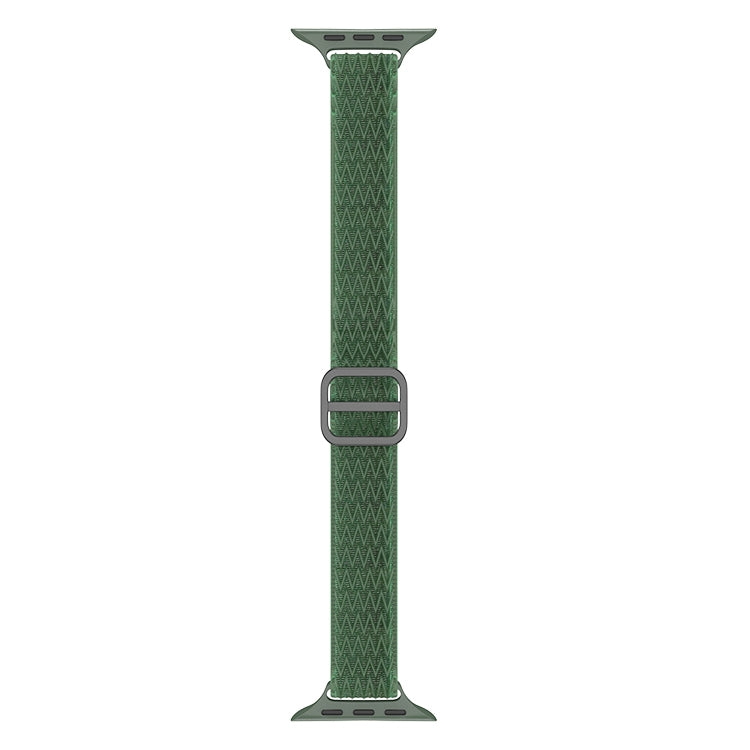 Wave Small Waist Nylon Watch Band For Apple Watch Ultra 49mm&Watch Ultra 2 49mm / Series 9&8&7 45mm / SE 3&SE 2&6&SE&5&4 44mm / 3&2&1 42mm(Army Green) - Watch Bands by buy2fix | Online Shopping UK | buy2fix