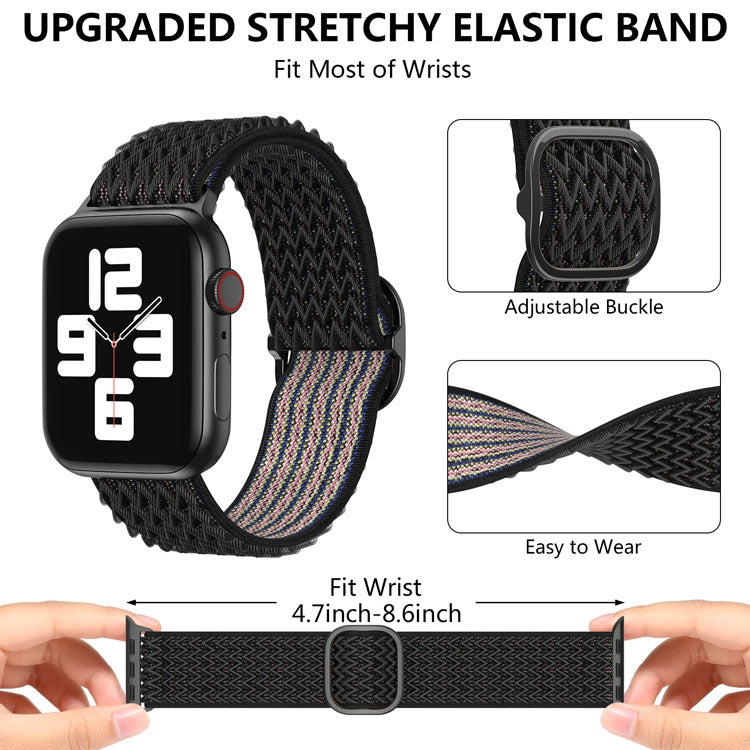 Wave Nylon Watch Band For Apple Watch Ultra 49mm&Watch Ultra 2 49mm / Series 9&8&7 45mm / SE 3&SE 2&6&SE&5&4 44mm / 3&2&1 42mm(Grey) - Watch Bands by buy2fix | Online Shopping UK | buy2fix