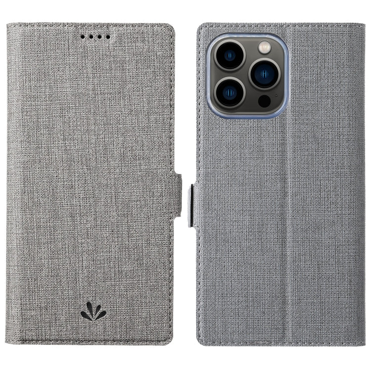 For iPhone 14 Pro ViLi K Series Dual-side Buckle Magsafe Leather Phone Case(Grey) - iPhone 14 Pro Cases by ViLi | Online Shopping UK | buy2fix