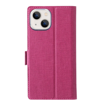 For iPhone 13 mini ViLi K Series Dual-side Buckle Magsafe Leather Phone Case (Rose Red) - iPhone 13 mini Cases by ViLi | Online Shopping UK | buy2fix