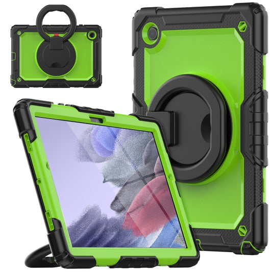 For Samsung Galaxy Tab A7 Lite Bracelet Holder Silicone + PC Tablet Case(Yellow Green) - Tab A7 Lite T220 / T225 by buy2fix | Online Shopping UK | buy2fix