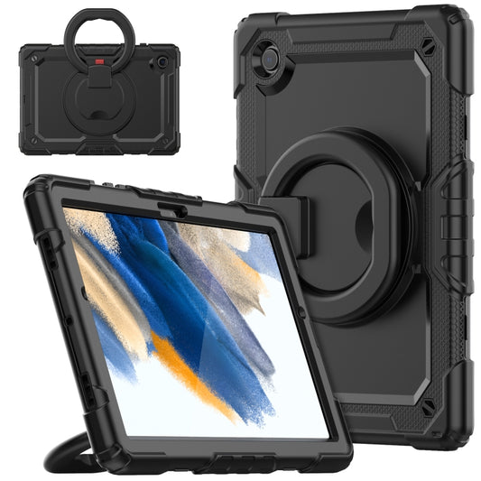 For Samsung Galaxy Galaxy Tab A8 Bracelet Holder Silicone + PC Tablet Case(Black) - Other Galaxy Tab PC by buy2fix | Online Shopping UK | buy2fix