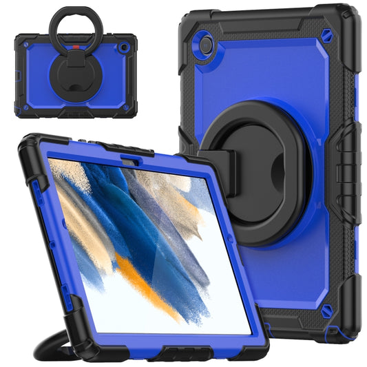 For Samsung Galaxy Galaxy Tab A8 Bracelet Holder Silicone + PC Tablet Case(Dark Blue) - Other Galaxy Tab PC by buy2fix | Online Shopping UK | buy2fix