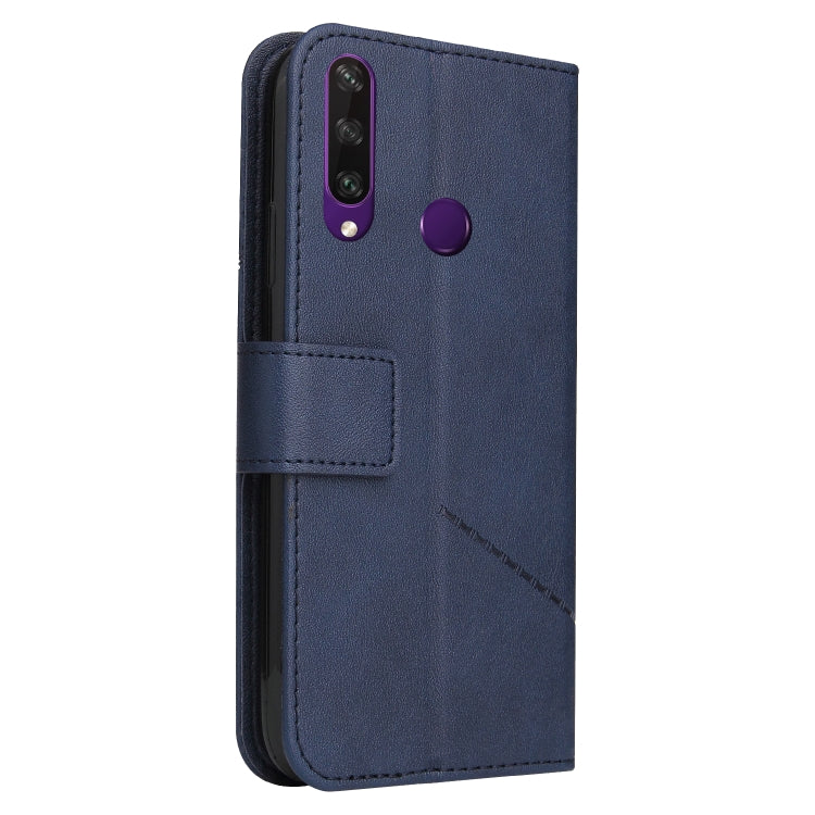 For Huawei P30 Lite GQUTROBE Right Angle Leather Phone Case(Blue) - Huawei Cases by GQUTROBE | Online Shopping UK | buy2fix