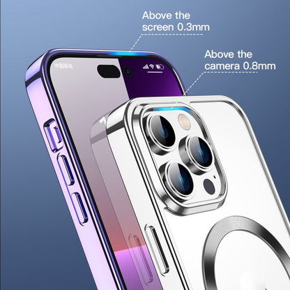 For iPhone 14 TOTUDESIGN AA-188 Crystal Series TPU+PC MagSafe Case (Purple) - iPhone 14 Cases by TOTUDESIGN | Online Shopping UK | buy2fix