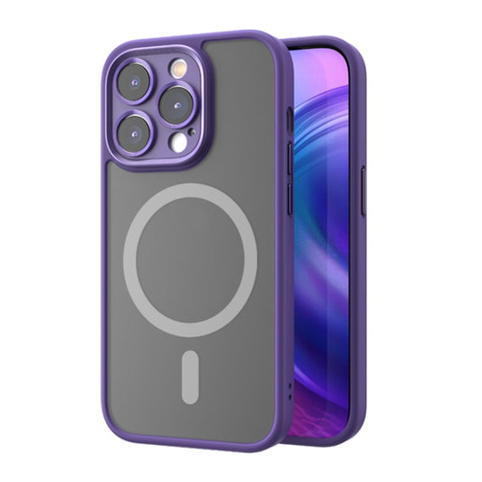 For iPhone 14 ROCK Guard Skin-feel MagSafe Phone Case (Purple) - iPhone 14 Cases by ROCK | Online Shopping UK | buy2fix