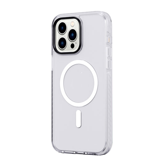 For iPhone 14 Pro ROCK Double-layer Armor Shield MagSafe Magnetic Phone Case(White) - iPhone 14 Pro Cases by ROCK | Online Shopping UK | buy2fix