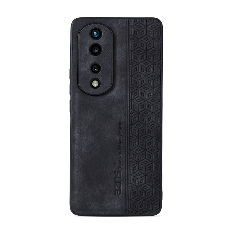 For Honor 70 AZNS 3D Embossed Skin Feel Phone Case(Black) - Honor Cases by AZNS | Online Shopping UK | buy2fix