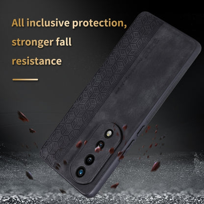 For Honor 70 AZNS 3D Embossed Skin Feel Phone Case(Black) - Honor Cases by AZNS | Online Shopping UK | buy2fix