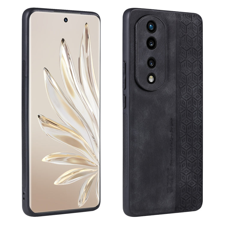 For Honor 70 Pro / 70 Pro+ AZNS 3D Embossed Skin Feel Phone Case(Black) - Honor Cases by AZNS | Online Shopping UK | buy2fix