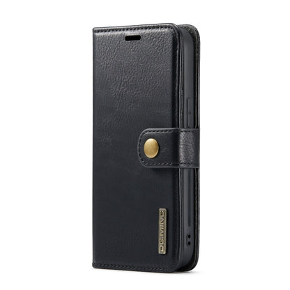 For iPhone 14 Pro DG.MING Crazy Horse Texture Detachable Magnetic Leather Case(Black) - iPhone 14 Pro Cases by DG.MING | Online Shopping UK | buy2fix