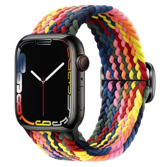 Buckle Nylon Braided Watch Band for Apple Watch Ultra 49mm&Watch Ultra 2 49mm / Series 9&8&7 45mm / SE 3&SE 2&6&SE&5&4 44mm / 3&2&1 42mm(Colorful) - Watch Bands by buy2fix | Online Shopping UK | buy2fix