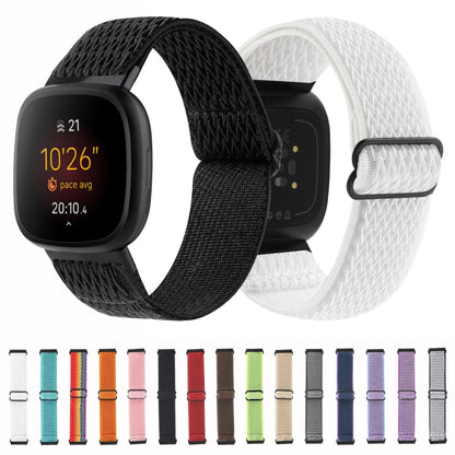 For Fitbit Versa 4 / Sense 2 Universal Wave Nylon Watch Band(Orange) - Watch Bands by buy2fix | Online Shopping UK | buy2fix