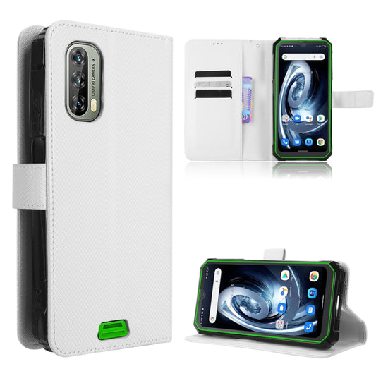 For Blackview BV7100 Diamond Texture Leather Phone Case(White) - More Brand by buy2fix | Online Shopping UK | buy2fix