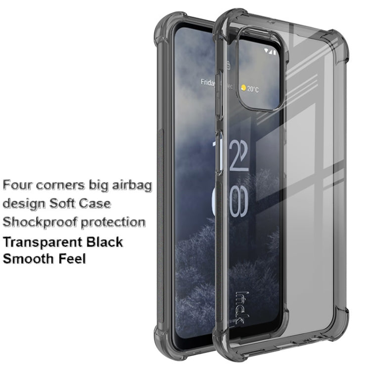For Nokia G60 5G imak Shockproof Airbag TPU Phone Case(Transparent Black) - Nokia Cases by imak | Online Shopping UK | buy2fix