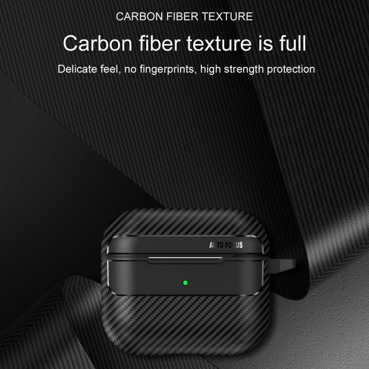 For AirPods 3 Carbon Fiber Texture Anti-fall Earphone Protective Case(Grey) - For AirPods 3 by buy2fix | Online Shopping UK | buy2fix