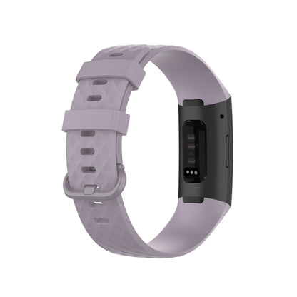 Color Buckle TPU Wrist Strap Watch Band for Fitbit Charge 4 / Charge 3 / Charge 3 SE, Size: S(Light Purple) - Watch Bands by buy2fix | Online Shopping UK | buy2fix