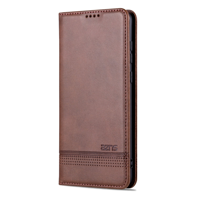 For Huawei Mate 50 / Mate 50E AZNS Magnetic Calf Texture Flip Leather Phone Case(Dark Brown) - Huawei Cases by AZNS | Online Shopping UK | buy2fix