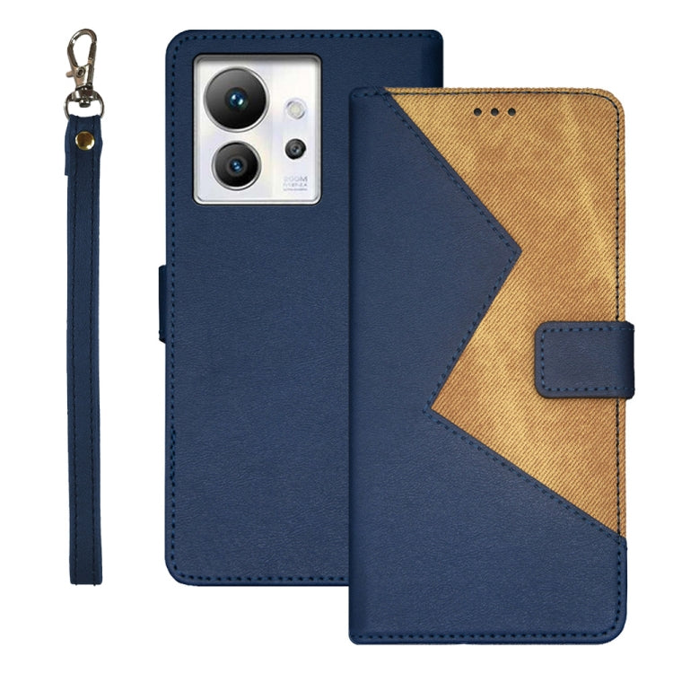 For Infinix Zero Ultra 5G idewei Two-color Splicing Leather Phone Case(Blue) - Infinix Cases by idewei | Online Shopping UK | buy2fix