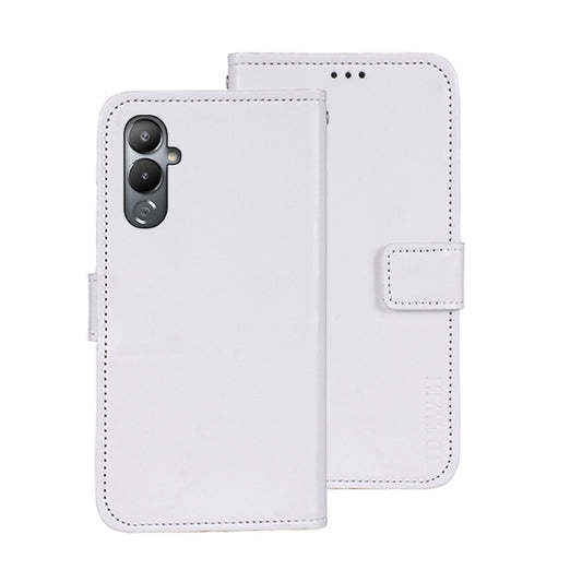 For Tecno Pova 4 idewei Crazy Horse Texture Leather Phone Case(White) - Tecno Cases by idewei | Online Shopping UK | buy2fix