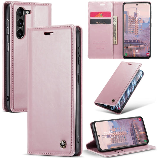 For Samsung Galaxy S23+ 5G CaseMe 003 Crazy Horse Texture Leather Phone Case(Rose Gold) - Galaxy S23+ 5G Cases by CaseMe | Online Shopping UK | buy2fix