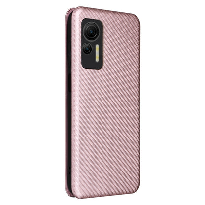 For Ulefone Note 14 Carbon Fiber Texture Flip Leather Phone Case(Pink) - Ulefone Cases by buy2fix | Online Shopping UK | buy2fix