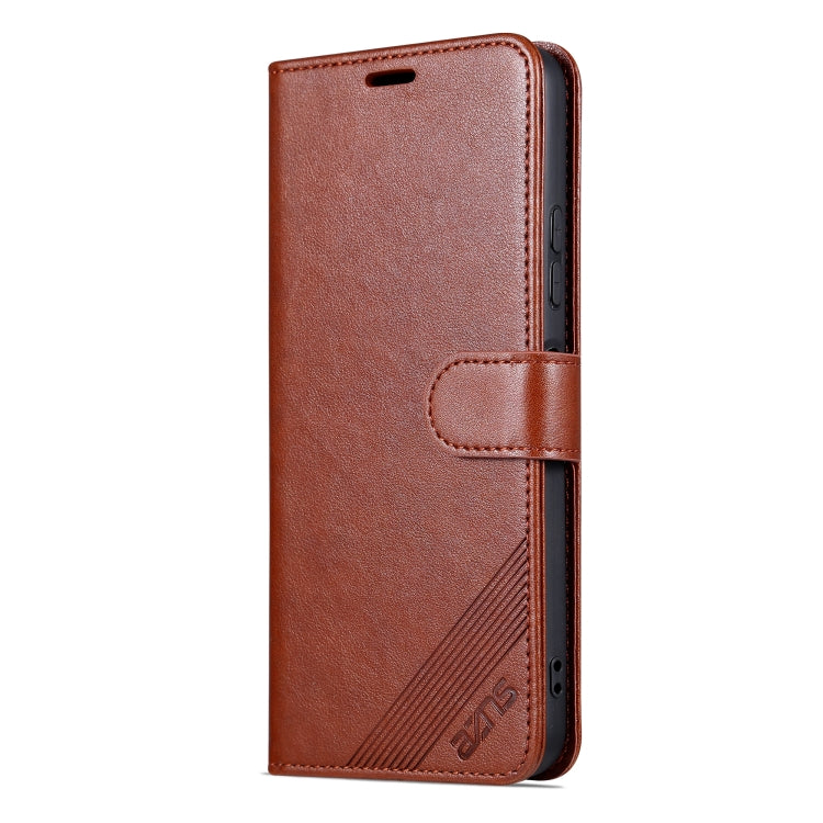 For Huawei Enjoy 50z / nova Y61 AZNS Sheepskin Texture Flip Leather Phone Case(Brown) - Huawei Cases by AZNS | Online Shopping UK | buy2fix