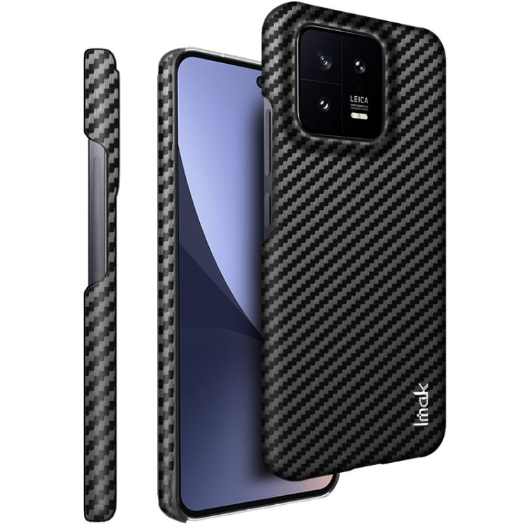 For Xiaomi 13 5G 7.98mm Glass Version IMAK Ruiyi Series Carbon Fiber PU + PC Phone Case(Black) - 13 Cases by imak | Online Shopping UK | buy2fix