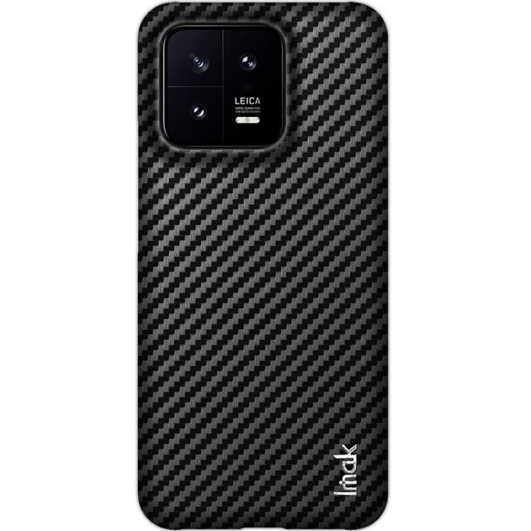 For Xiaomi 13 5G 7.98mm Glass Version IMAK Ruiyi Series Carbon Fiber PU + PC Phone Case(Black) - 13 Cases by imak | Online Shopping UK | buy2fix