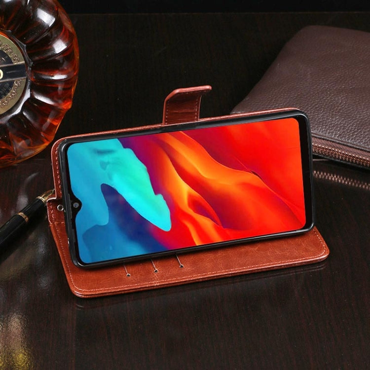 For Blackview A80 Pro idewei Crazy Horse Texture Horizontal Flip Leather Case with Holder & Card Slots & Wallet(Brown) - More Brand by idewei | Online Shopping UK | buy2fix